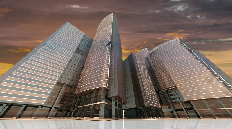 architecture, construction work, urban planning, outdoors, city, 3d model, financial district, eye, high, view, cloud - sky, low angle view, silhouette