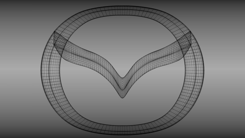 design, geometric shape, 1080P, sky, monochrome digital art simple minimalism render cgi car brand mazda grid gray background symbols wireframe, no people