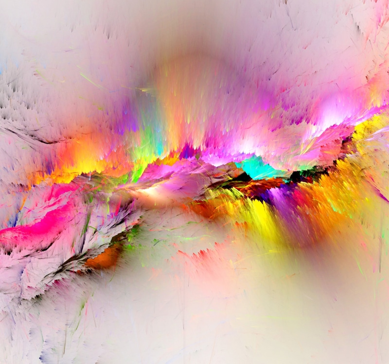 color Image, no people, close-up, blue, computer Graphic, rainbow, painting, splash, backdrop, illustration, indoors, paintings, creativity, vibrant Color