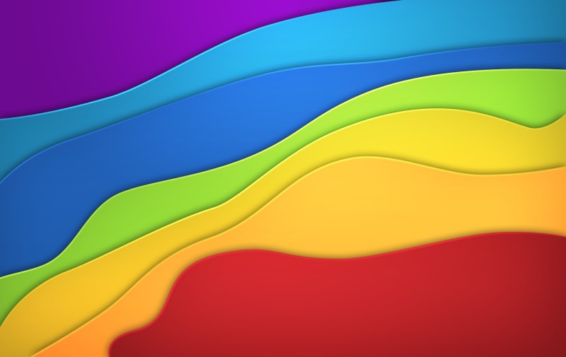 studio shot, flowing, variation, yellow, choice, abstract, shiny, green color, computer Graphic, rainbow, purple, abstract backgrounds, curve, no people