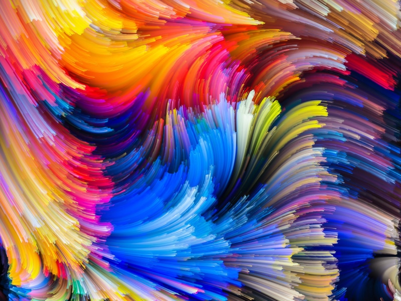 creativity, image, close-up, 2K, pattern, paint, technology, design, choice, studio shot, rainbow, vibrant Color, backdrop, full frame, computer Graphic