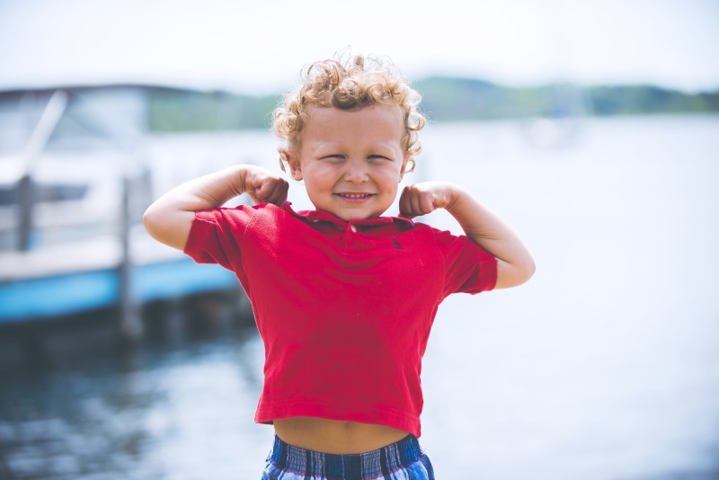 offspring, water, boys, child, caucasian Ethnicity, front view, males, positive emotion, polo shirt, emotion, standing, kid, near, 5K, people, arms raised