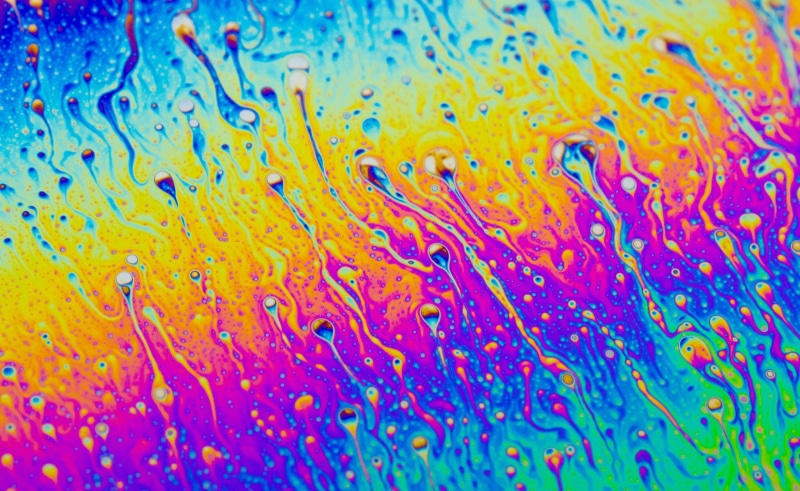 Colors, liquid, SoapFilm, extreme close-up, science, abstract backgrounds, pattern, smudged, studio shot, blue, Abstract, flowing, 2K, multi colored, close-up