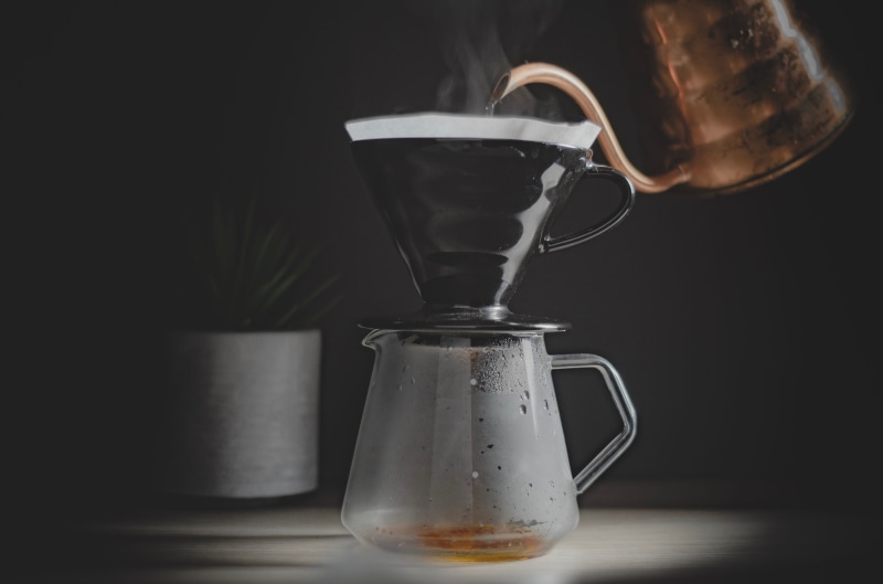 no people, montreal, 4K, drip coffee, glass, beverage, pitcher, drink, coffee maker, kinto, glass - material, teapot, jug, refreshment, appliance, black background