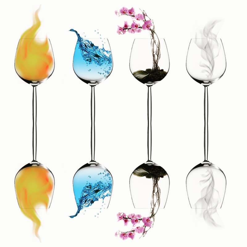 ideas, wine glasses, earth, abstract, fire, creative, wine, Up and Down, photo manipulation, four, surreal, 720P, air, water, clear, glasses, photoshop