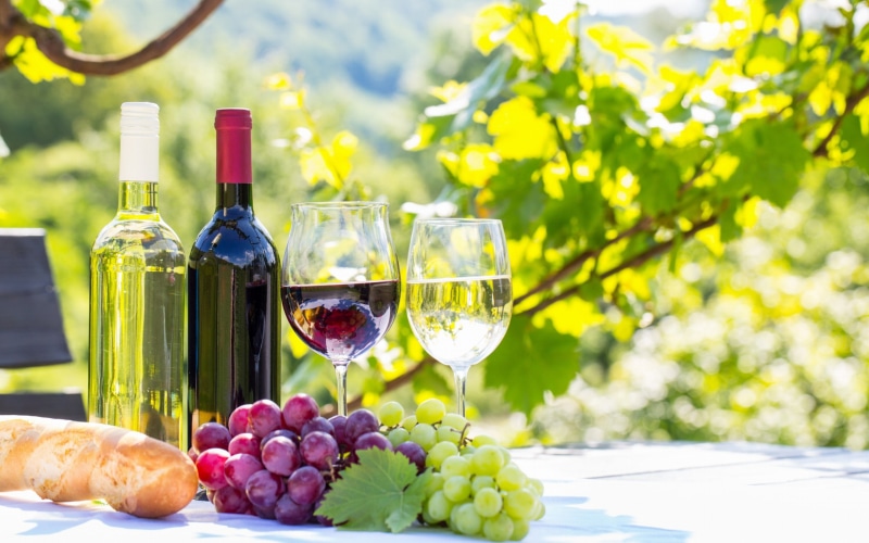 red wine, fruits, 2K, white, white wine, red, wine, grapes, glass, bottle