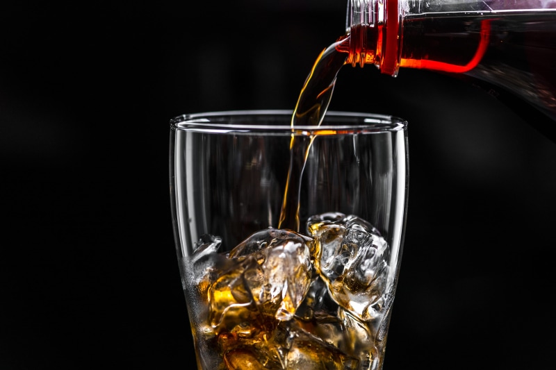 refreshment, pouring, ice cubes, drink, bottle, studio shot, drinking glass, water, liquid, rum, ice cube, transparent, alcohol, black background, household equipment