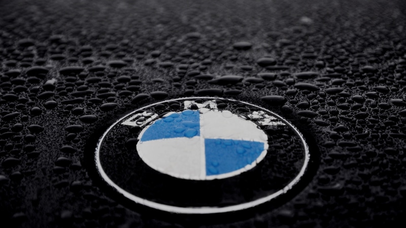 cars, bmw, drops, logo, water, badge, hd, 2K, macro