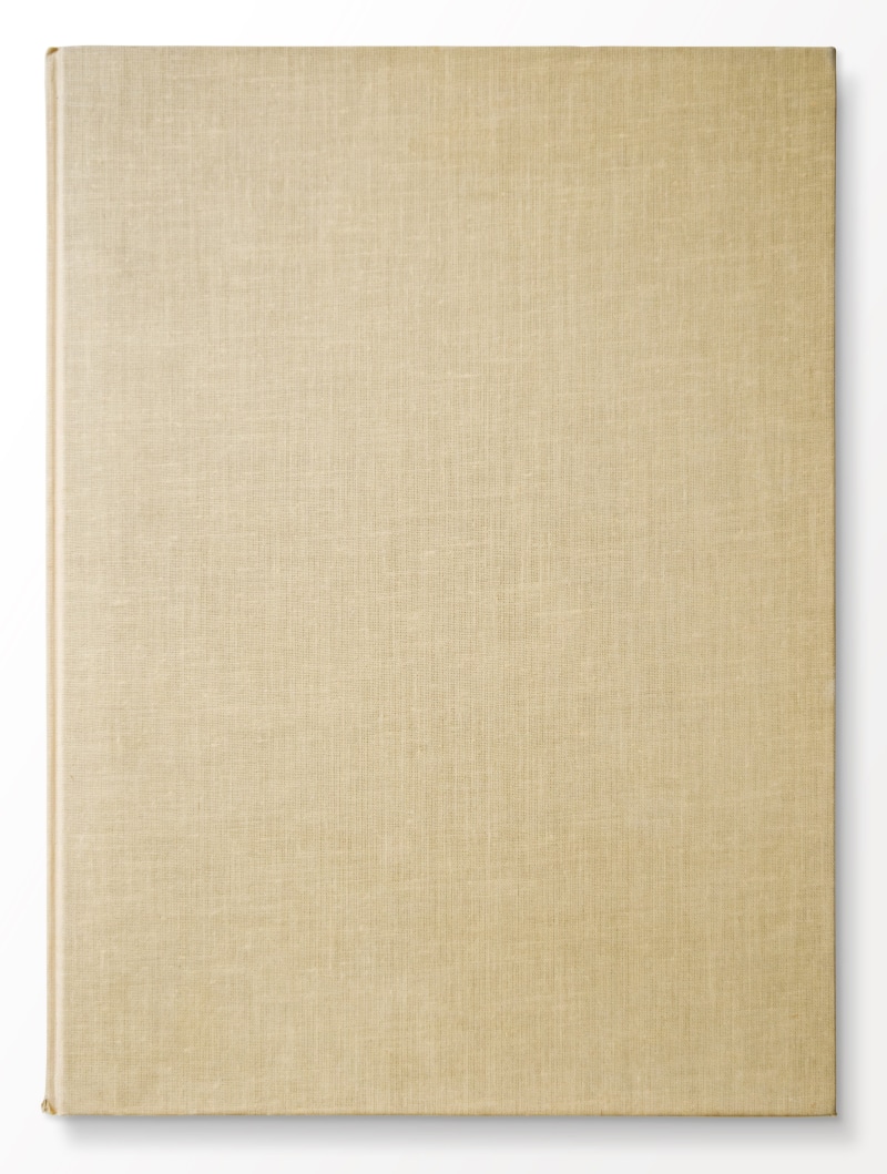 note pad, close-up, beige, linen, vintage, book cover, textured, cut out, message, retro, beige book, old, handbound, white background, design element