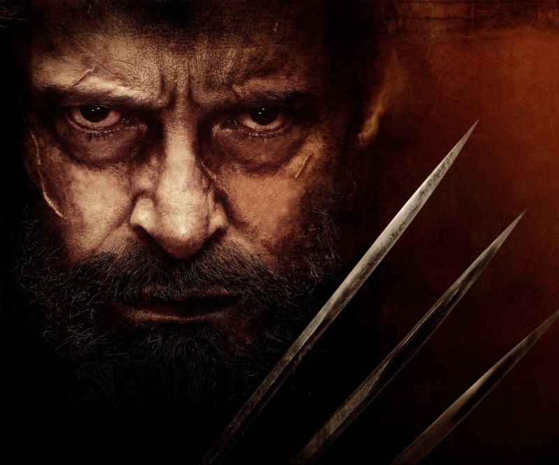 body part, headshot, human body part, Hugh Jackman, facial expression, bizarre, aggression, males, knife - weapon, adult, studio shot, emotion, portrait
