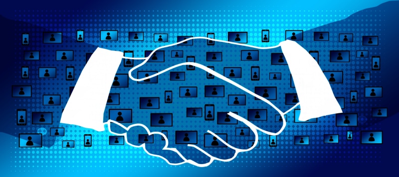 finance, lines, chip, blue background, analyzing, conductors, blue, business, board, system, sale, shaking hands, technology, transaction, data, connections