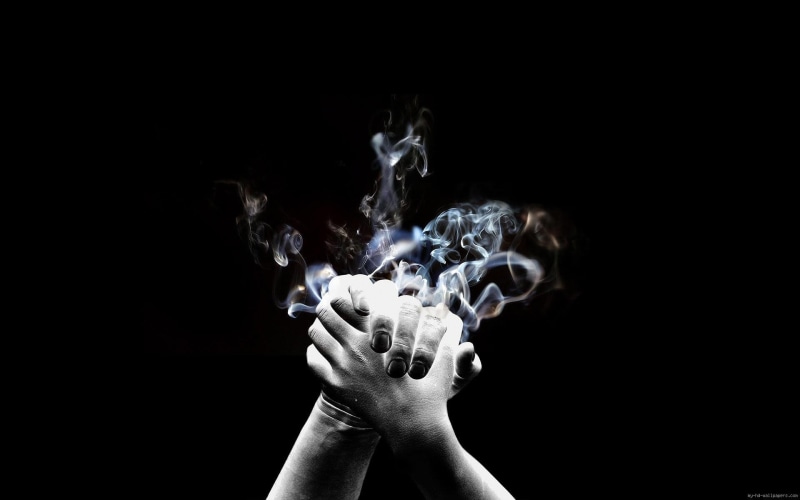 black and white, smoke, smoking, 1080P, graphic, illustration, human, hand, diverse, handful