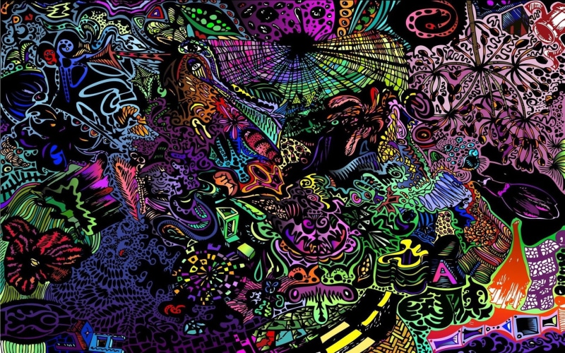 bright colors, acid, graphics, abstraction, 1080P, LSD trip