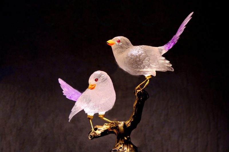germany, stone, noble, close, birds, semi precious stone, valuable, vertebrate, colored background, artwork, black background, beauty in nature, studio shot