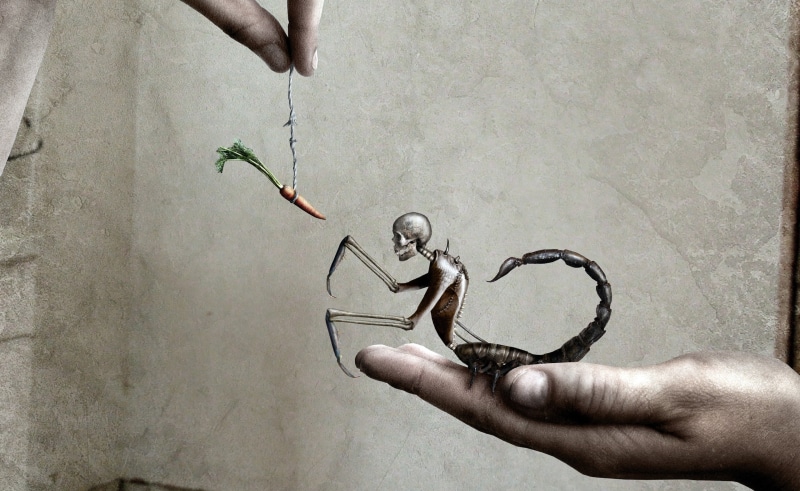 Creative, real people, art and craft, scorpion, body part, indoors, creepy, hand, drawing - art product, close-up, skeleton, drawing - activity, holding