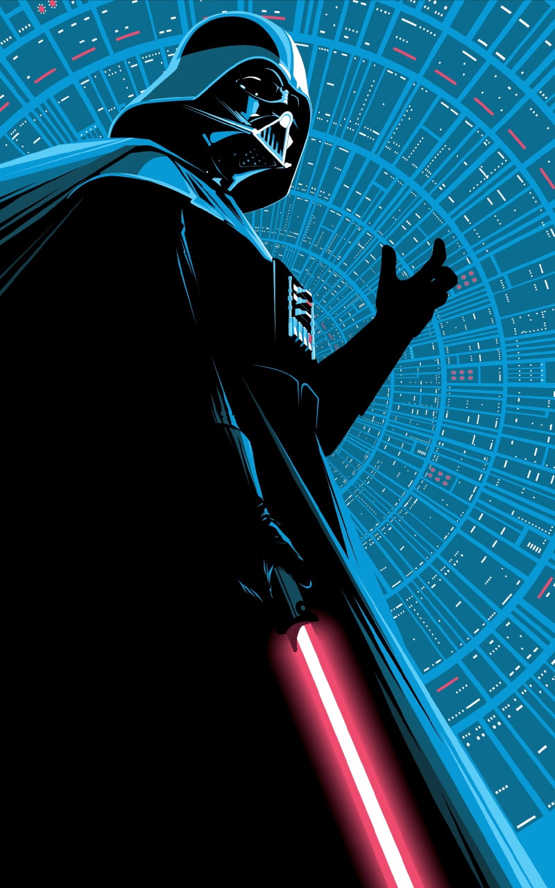 minimalism, Darth Vader, 2K, lightsaber, portrait display, Star Wars