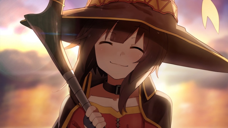 representation, Megumin, focus on foreground, human representation, cloud - sky, outdoors, 1080P, sunlight, one person, day, sky, male likeness, nature