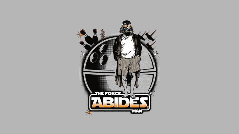 The Dude, copy space, studio shot, full length, Star Wars, 720P, music, The Big Lebowski, close-up, abides, silver colored, representation, communication