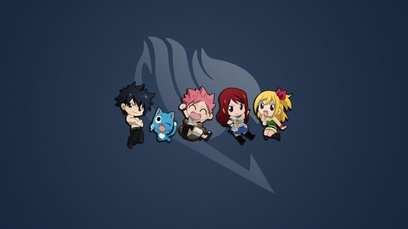 picture, fairytail, characters, cute, tail, fairy, anime, 1920x1080, 1080P, fairy tail