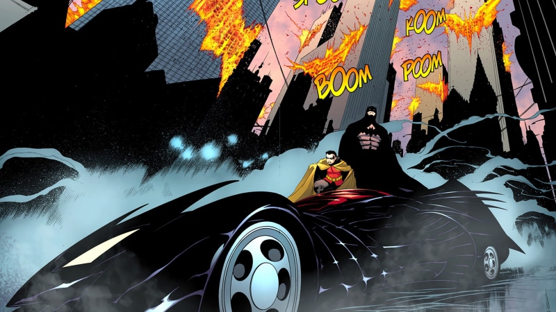 hd, robin, dc, batmobile, cartoon/comic, batman, 1080P