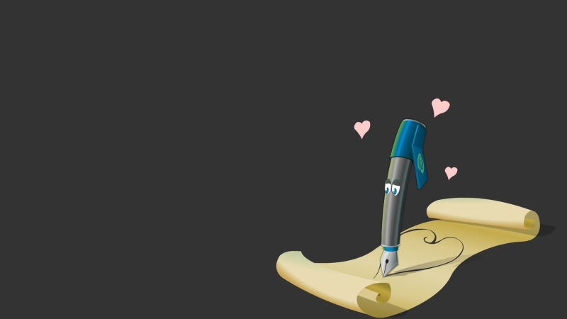 notepad, gray background, heart, digital art, ink, 1080P, multi colored, blue, minimalism, writing, music, yellow, black background, single object, equipment