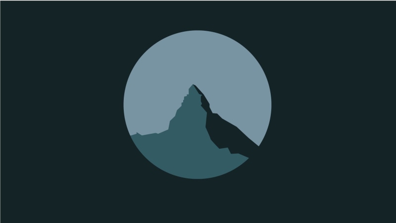 simplicity, 1080P, Matterhorn, landscape, vector, simple, minimalism, Switzerland, shadow, Cervino