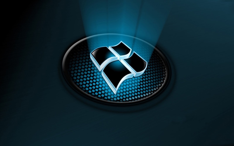 black, 1080P, windows, grey, 3d, logo, d, xp
