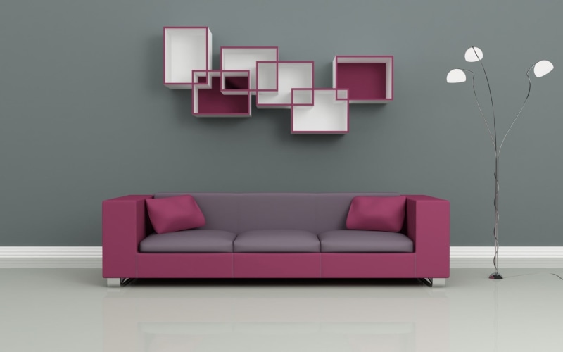 architecture, shape, creativity, flooring, brown, decoration, three dimensional, design, living Room, chair, purple, home Interior, wall - Building Feature