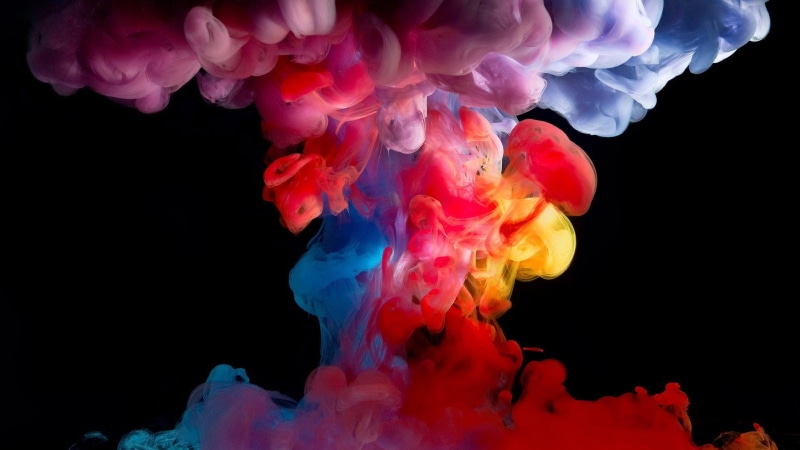 smoke desktop  pictures, nature, 1080P, dissolving, paint, close-up, sky, multi colored, motion, black background, mixing, abstract, creativity, no people