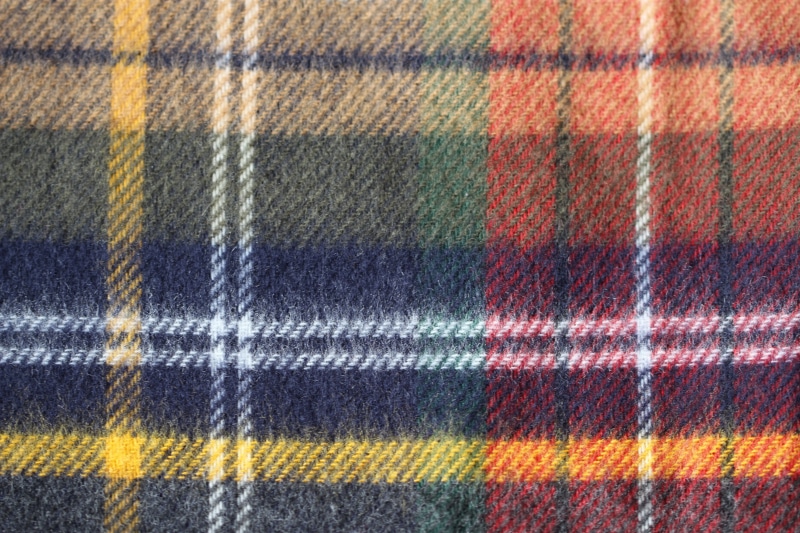 close-up, abstract, full frame, design, clothing, texture, garment, 5K, wool, checked pattern, yellow, orange color, blue, style, fiber, textured, flannel