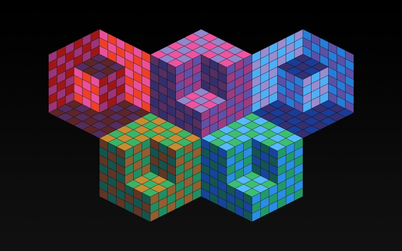 no people, toy, geographic, artwork, cube, geometric shape, art and craft, studio shot, creativity, architecture, block shape, optical illusion