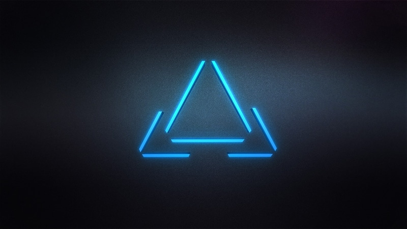 digital, light, artwork, blue, digital art, triangular, art, minimalism, 1080P, triangle