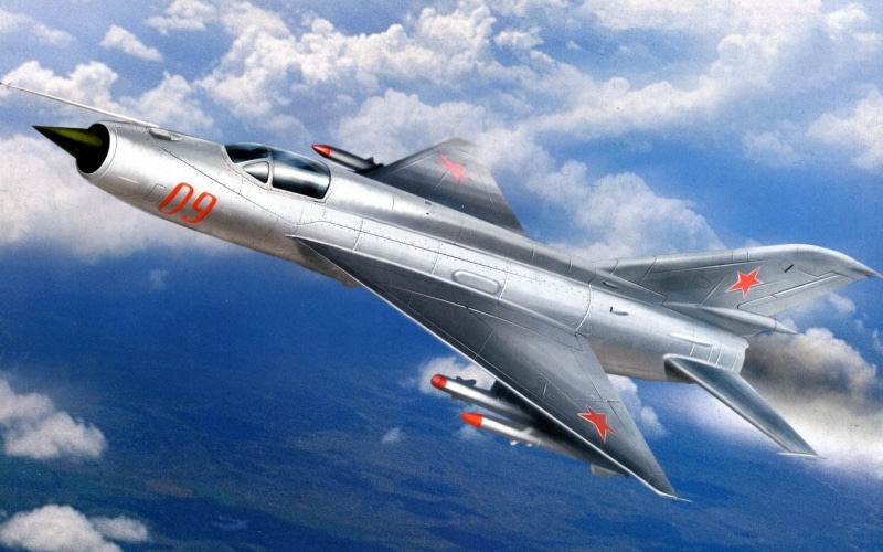 strategic, the sky, wing, : Fishbed, clouds, gray, NATO, 1950-ies, . The MiG-21, Mikoyan and Gurevich, OKB, first, became, bomber, the middle, art, Soviet