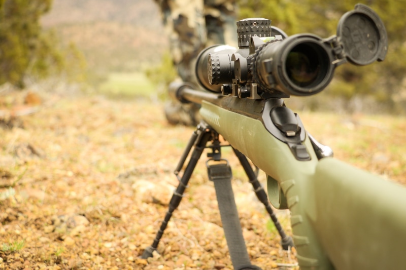 machinery, outdoor, nature, gun, camouflage, shooting, deer, land, season, sport, metal, equipment, sign, hunt, wildlife, front view, activity, weapon