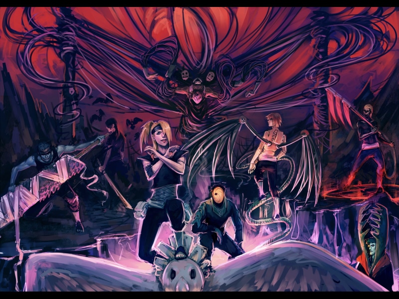 Kakuzu, fan art, Tobi, Deidara, 720P, anime, Sasori, Hidan, Hoshigaki Kisame, manga, Akatsuki, Naruto Shippuuden, Zetsu