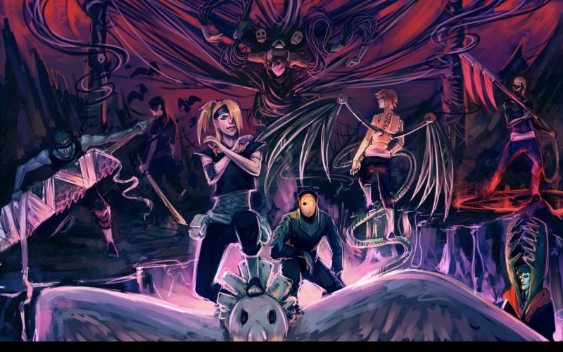 uchiha, naruto, sasori, hoshigaki kisame, hidan, 1080P, anime, deidara, tob, kakuzu, hd, zetsu, Uchiha Itachi, shippuden, kisame, itachi, art, akatsuki