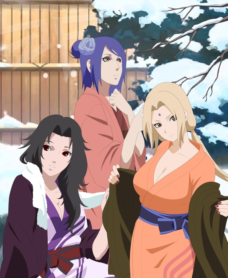 women, clothing, business, naruto, people, two people, black hair, couple - relationship, mask, characters, blue hair, females, adult, positive emotion
