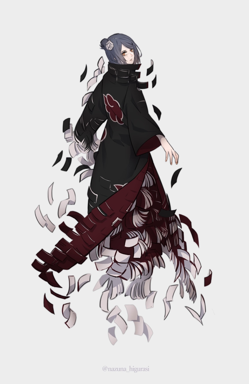 vertical, Naruto (anime), simple background, Naruto Shippuuden, Akatsuki (Naruto Shippuuden), Higurashi 77, Konan, anime girls, Akatsuki, anime, 2K