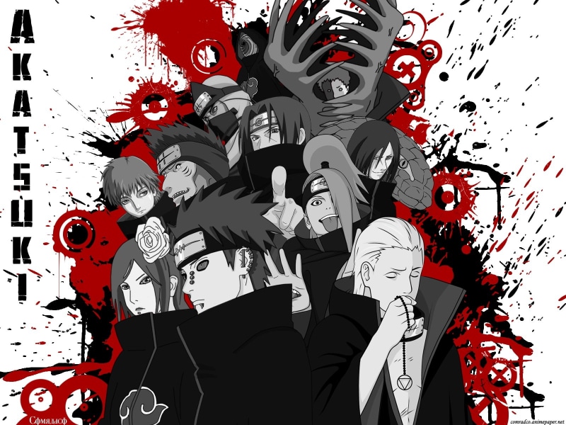 hidan, itachi, art, Uchiha Itachi, Konan, deidara, hoshigaki, naruto, kakuz, uchiha, anime, kisame, akatsuki, shippuden, orochimaru, sasori, 720P, hd