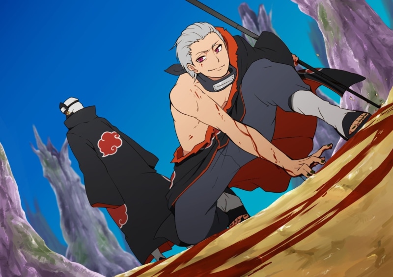 leisure activity, creativity, Kakuzu (Naruto), 720P, real people, low angle view, Anime, lifestyles, blue, holding, clothing, flag, Hidan (Naruto), representation