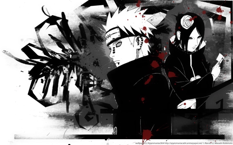 pain, anime, akatsuki, x, art, shippuden, naruto, Naruto: Shippuden, 720P, hd