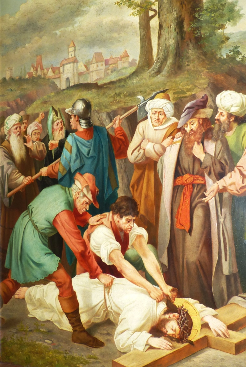 day, good friday, 2K, the past, human representation, crucifixion, architecture, real people, rheda-wiedenbrück, suffering, catholic, church, jesus, traditional clothing