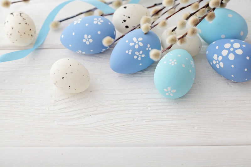 5K, Easter, eggs, Happy Easter, blue, Easter eggs, Verba, spring