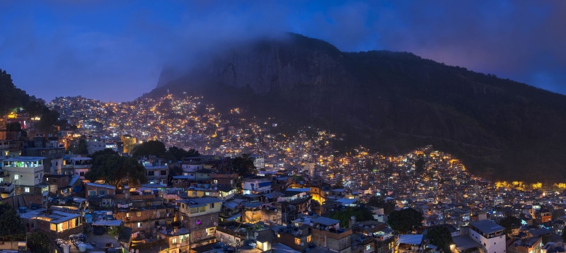 Rio de Janeiro, city, sky, 1080P, outdoors, plant, crowd, architecture, photography, favela, building exterior, illuminated, crowded, tree, Brazil, travel destinations