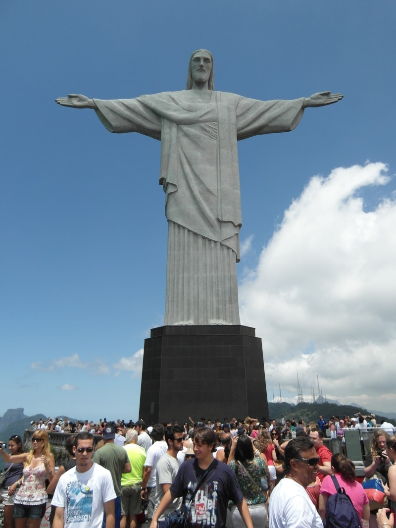 christ, sculpture, history, Christo, Rio De Janeiro, large group of people, landmark, nature, cloud - sky, travel destinations, tourism, monument, human