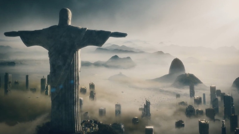 redeemer, rio, earth, beyond, future, fog, 720P, video games, janeiro, civilization, skyscrapers, de, buildings, hd, christ, the, mist