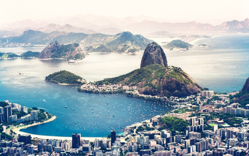 built Structure, cityscape, building Exterior, travel Destinations, mountain, coastline, guanabara Bay, copacabana Beach, travel, aerial View, Rio de Janeiro