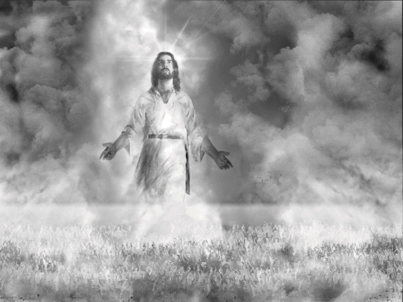 nature, outdoors, one person, 480P, jesus, land, smoke - physical structure, christ, adult, young adult, god, sky, plant, spirituality, art