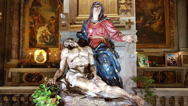 indoors, Catholic, male likeness, representation, building, catholicism, built structure, christianity, spirit, sitting, faith, religiousness, Our Lady
