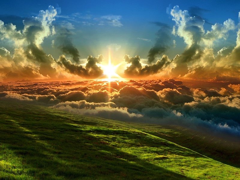 sky, clouds, Dawn, Jesus Christ, sunrise - Dawn, sea of clouds, the Lion  children, meadow, cloud - Sky, scenics, sun, outdoors, eyes, tears, Holy City